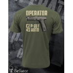 Tričko CZ Operator P-10-F-45-AUTO olivová XL