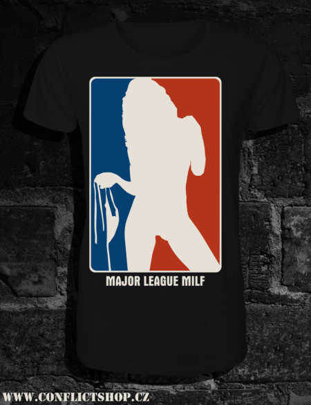 Tričko Major League Milf černé