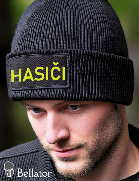 Knitted hat Czech flag black
