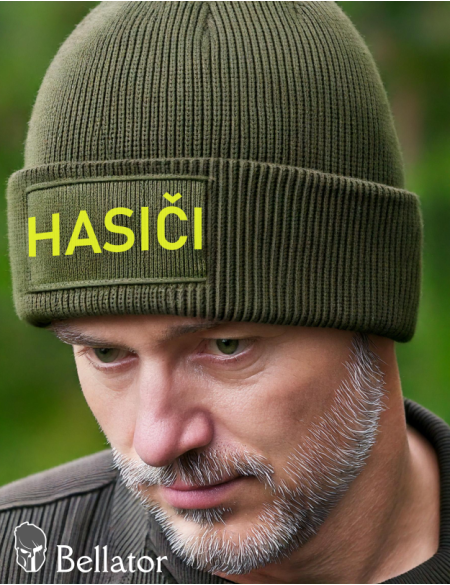 Pletená čepice Hasiči 02 černá