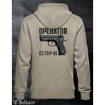 Mikina Operator CZ 75 P 01 světle šedá XL