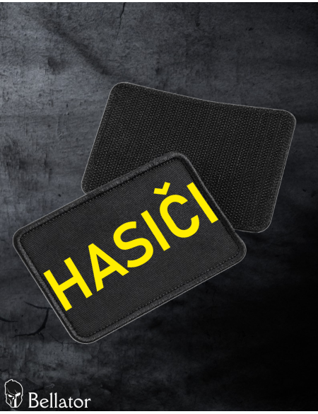 Nášivka Hasiči nápis se suchým zipem černá