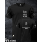 Týmové tričko PRO PATCH s předním a zadním potiskem černá XL