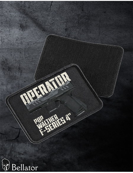 Walther PDP Compact Steel Frame 4 patch with Velcro, black