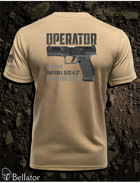 Tričko CZ Operator Walther PDP Full Size 4.5 Two-Tone Gray