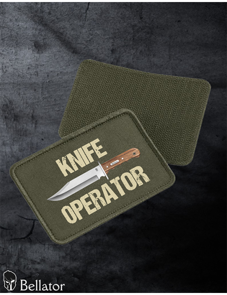Knife Operator patch with Velcro, black