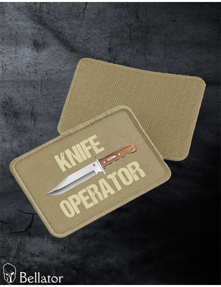 Knife Operator patch with Velcro, black