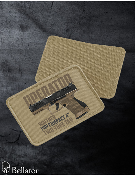 Nášivka Walther PDP Compact 4 Two-Tone Tan se suchým zipem