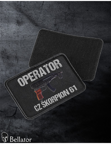 Scorpion 61 Operator patch with Velcro, black