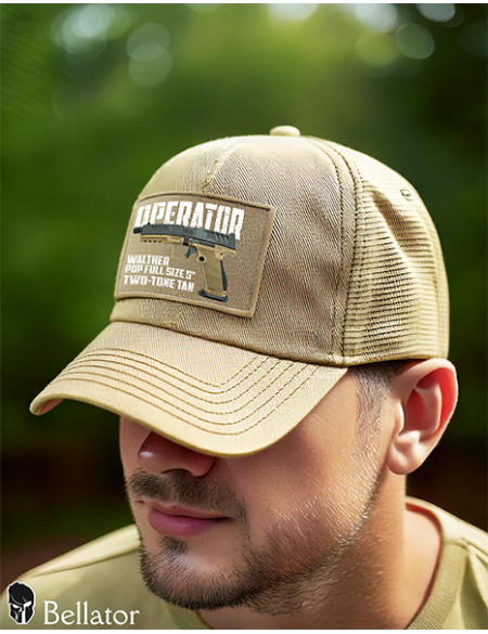 Kšiltovka Walther PDP Full Size 5 Two-Tone Tan pro patch černá