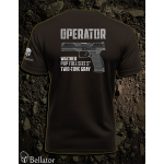 Tričko Operator Walther PDP Full Size 5 Two-Tone Gray černá S