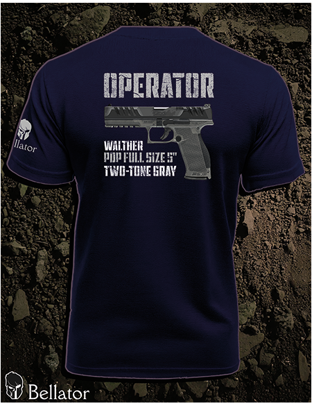 Tričko Operator Walther PDP Full Size 5 Two-Tone Gray černá