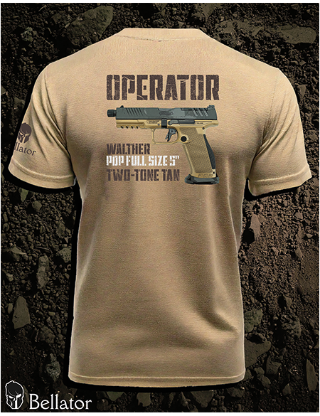 Tričko Operator Walther PDP Full Size 5 Two-Tone Tan černá