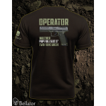 Tričko Operator Walther PDP Full Size 5 Two-Tone Green černá S