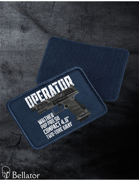 Nášivka Walther PDP Pro SD Compact 4.6 Two-Tone Gray se suchým zipem černá