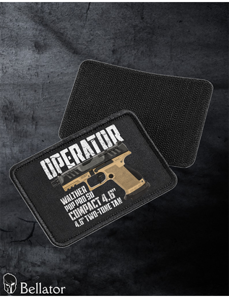 Walther PDP Pro SD Compact 4.6 Two-Tone Tan Patch with Velcro Black