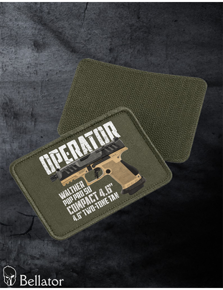 Nášivka Walther PDP Pro SD Compact 4.6 Two-Tone Tan se suchým zipem
