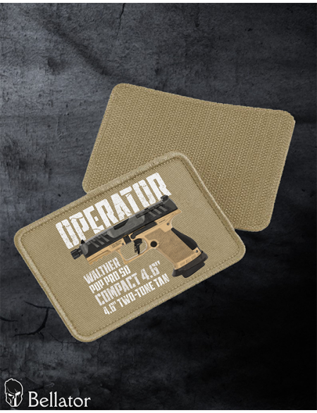 Nášivka Walther PDP Pro SD Compact 4.6 Two-Tone Tan se suchým zipem