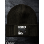 Pletená čepice s nášivkou Operator Walther PPK Black černá