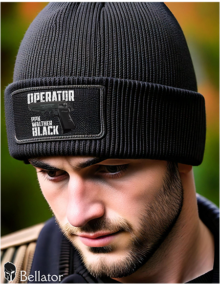 Pletená čepice Operator Walther PPK Black černá