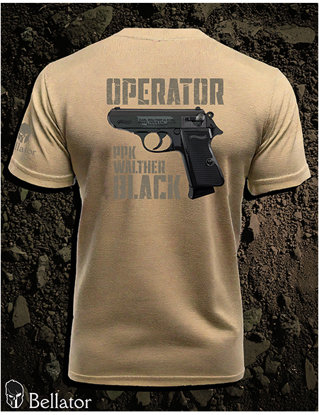 Tričko Operator Walther PPK black pouštní