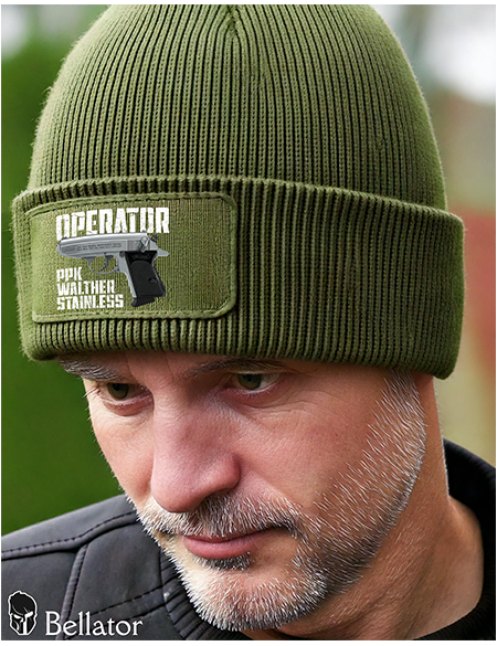 Knitted hat Operator Walther PPK Stainless black