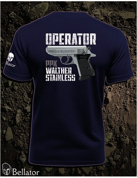 Tričko Operator Walther PPK Stainless černá