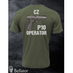 Tričko CZ P10 operator XXL Olivová
