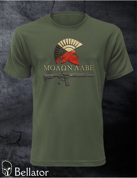 Tričko Molon Labe 3XL Olivová