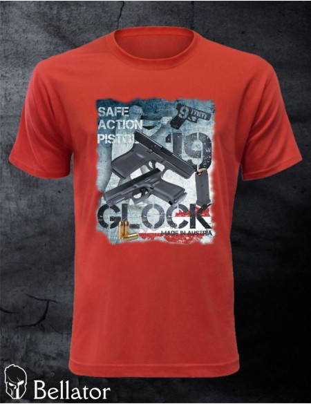 Tričko Glock 19 3XL červená