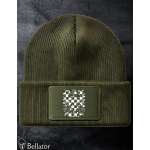 Pletená čepice symbol Moravská orlice 01 olivová
