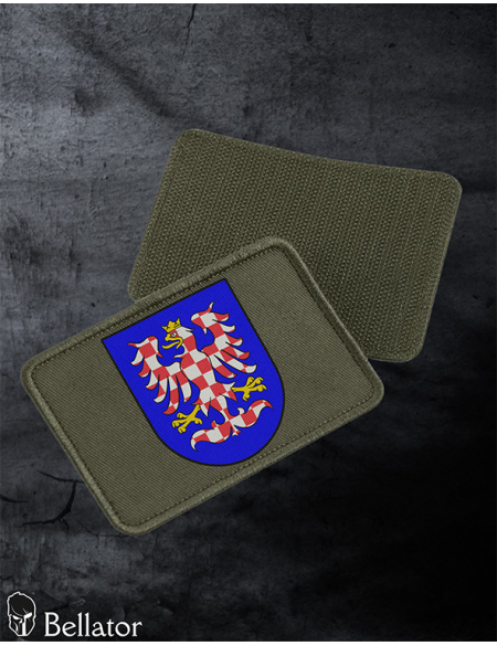 Moravian eagle patch 02 with velcro, black