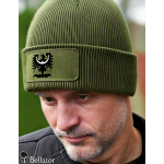 Knitted hat Moravian eagle symbol 02 black