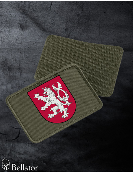 Nášivka Český lev 02 se suchým zipem černá