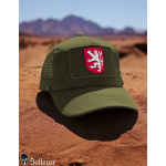 Kšiltovka Český lev 02 pro patch olivová