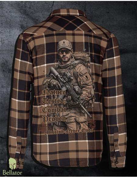 Bellator Zateplená Flanelová košile Nature Tested