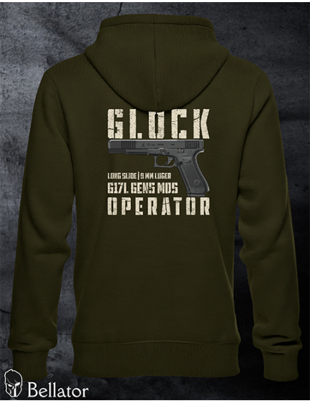 Mikina Operator Glock G17L-Gen5-MOS olivová