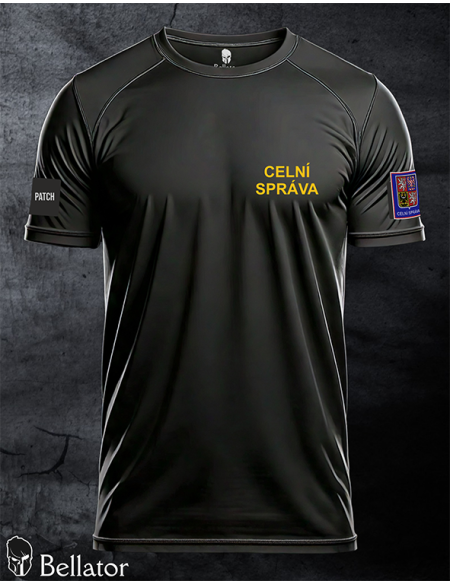 Functional T-shirt with patch Customs Administration 01 black