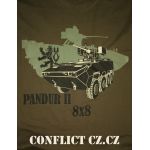 Tričko Pandur CZ olivové L