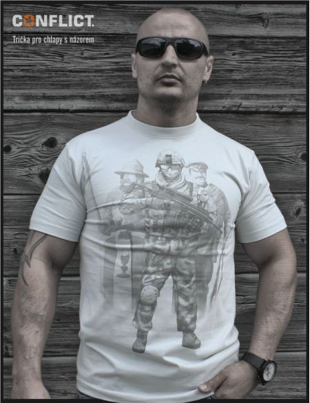 Tričko Český voják šedé S