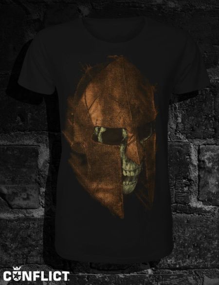 MOLON LABE t-shirt with XXL bronze print