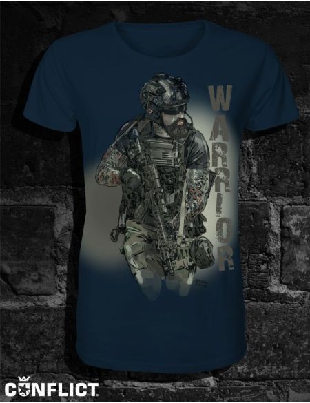 Tričko Tactical Bearded Man S petrolejová