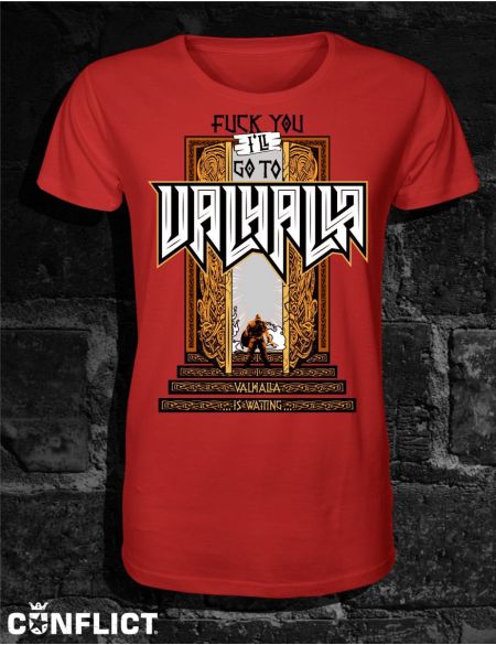 Tričko Valhalla S červená