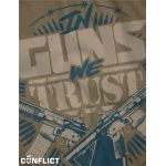 Tričko In Guns We Trust S khaki
