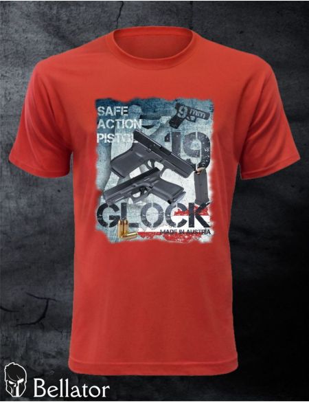 Tričko Glock 19 L červená