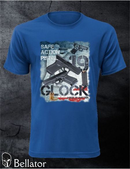 Tričko Glock 19 S modrá