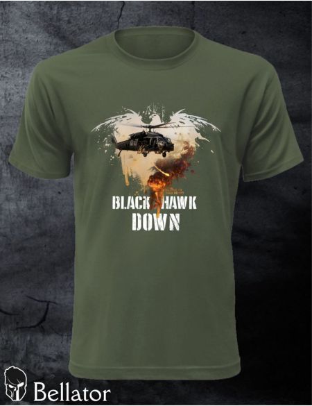 Tričko Black hawk down XL Olivová