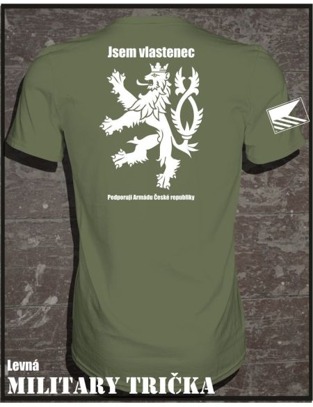 T-shirt I support the Army of the Czech Republic khaki