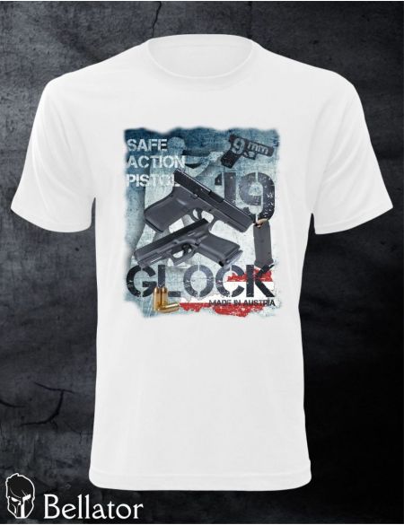 Tričko Glock 19 bílá