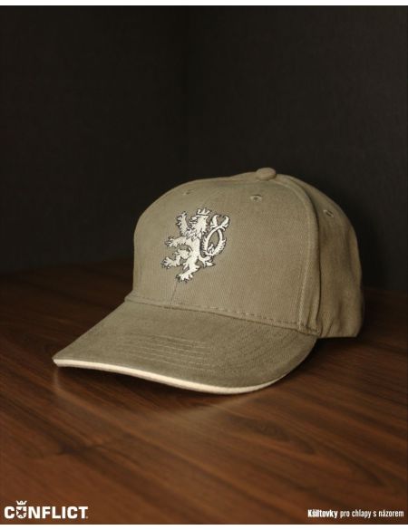 Khaki Conflict Lion Metal Buckle Wallet